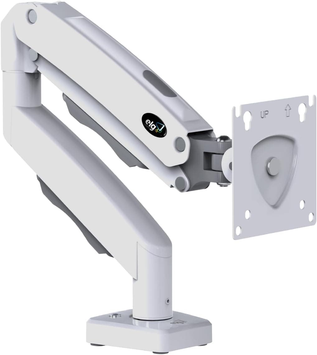 ELG Suporte Articulado para Monitor 17 a 35 Polegadas Pistão a Gás Branco
