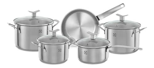 Electrolux Jogo de Panelas em Inox com 5 Peças Design com Fundo Triplo