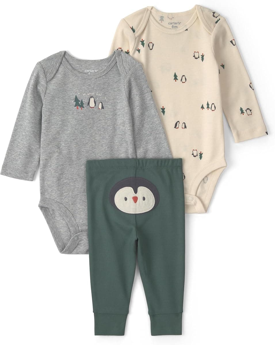 Conjunto de 3 peças de body e calça 3-piece Bodysuit Pant Sets Carter's Meninos
