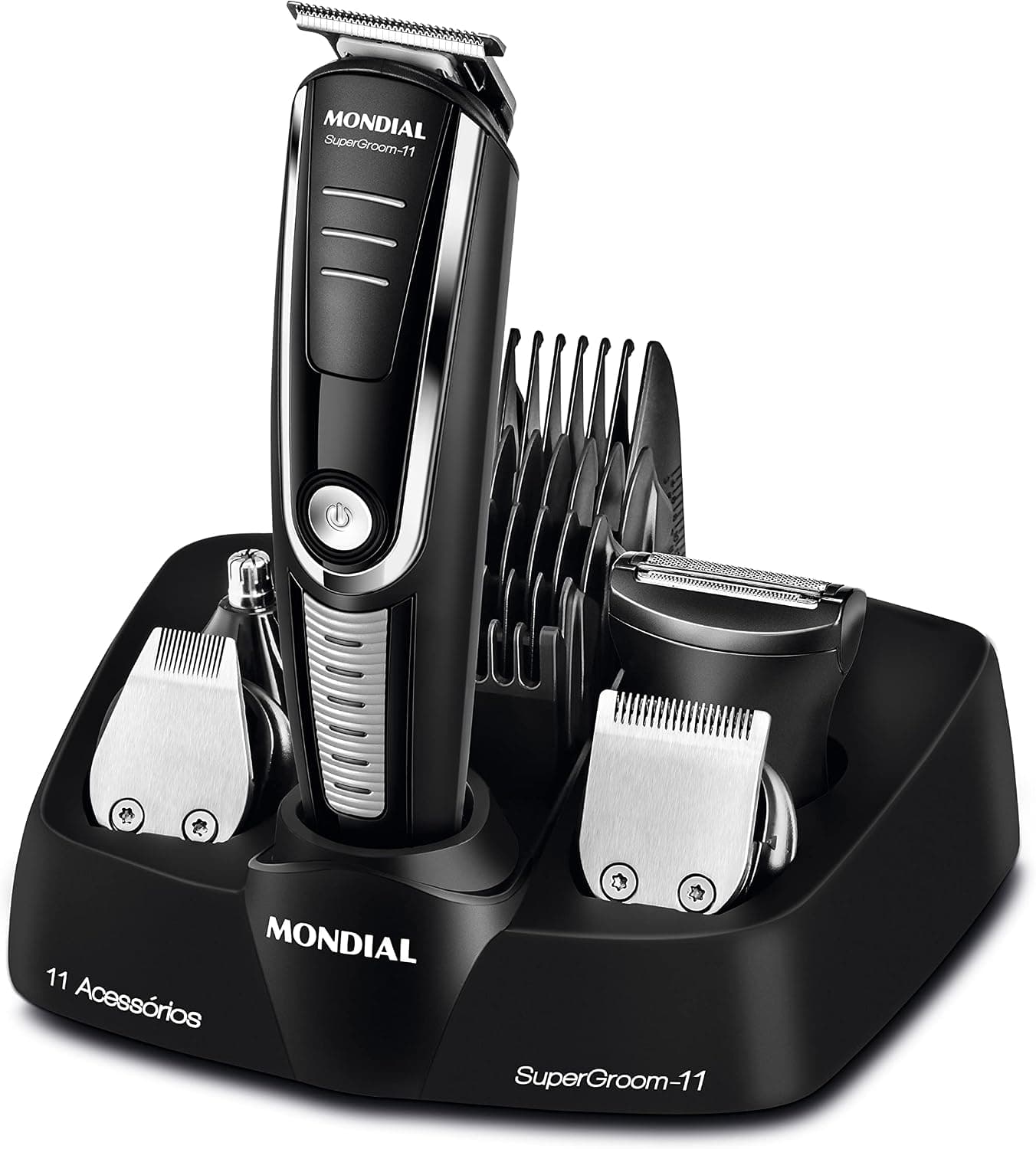MONDIAL Aparador de Pelos Super Groom 11, Preto/Prata, Bivolt - BG-05