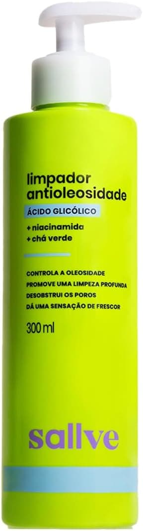 Limpador Antioleosidade Sallve, Com Niacinamida, 300ml