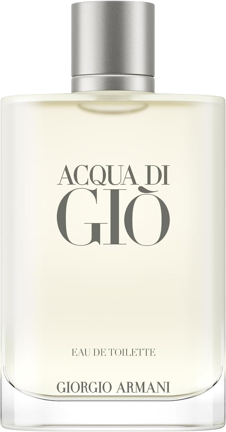 Armani Beauty, Acqua di Giò Eau de Toilette, Giorgio Armani, Perfume Masculino Refilável, Fragrância Cítrica, Aquática e Fresca com Notas de Bergamota, Cedro, Patchouli, Jasmim e Almíscar