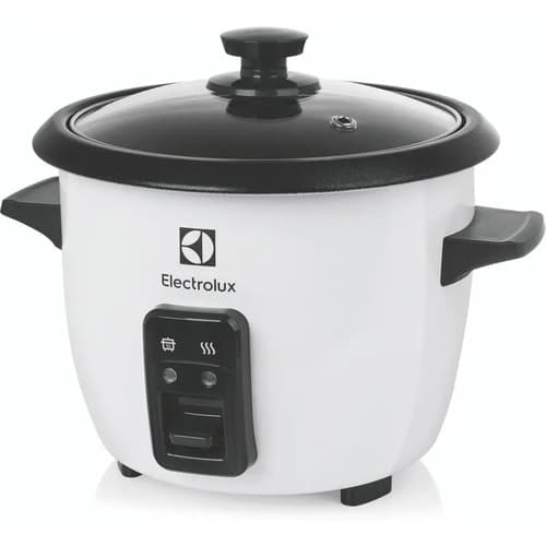 Panela Elétrica Electrolux vapor arroz capacidade 1,3L 7 xícaras manter aquecido panela removível antiaderente tampa vidro RCB50 branca por Rita Lobo