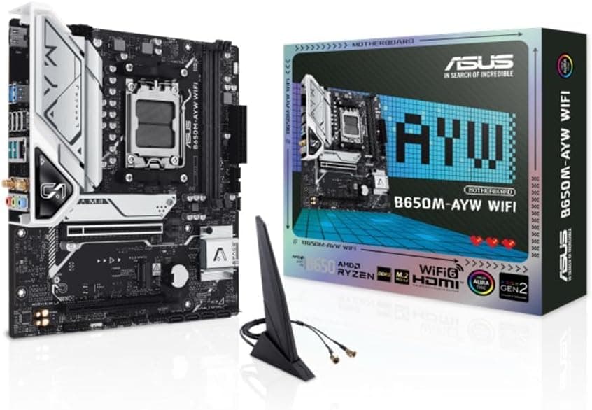 Asus B650M-AYW WIFI Placa Mãe AM5 DDR5 HDMI M.2 USB 3.2