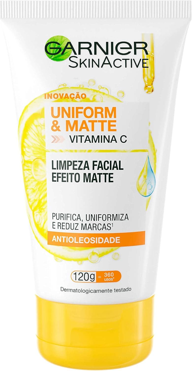 Sabonete Facial Uniform & Matte Garnier Vitamina C Antioleosidade 120g